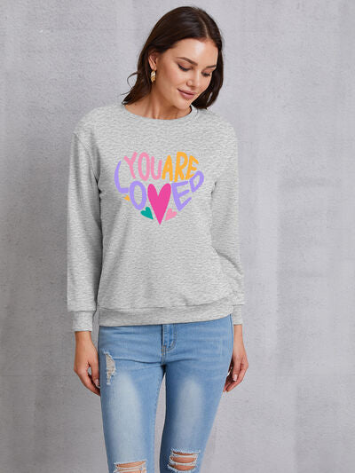 YOU ARE LOVED Dropped Shoulder Sweatshirt